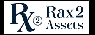 Rax2 Assets logo featuring RX symbol with number 2 in circular badge