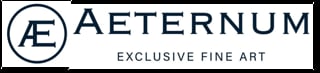 Aeternum exclusive fine art logo with AE monogram in circular design